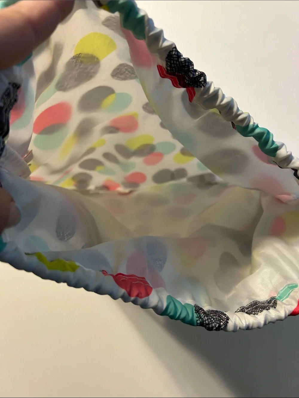 THIRTY-ONE Multicolor Polka Dot Drawstring Bag Backpack Cinch Zipper Closure OS